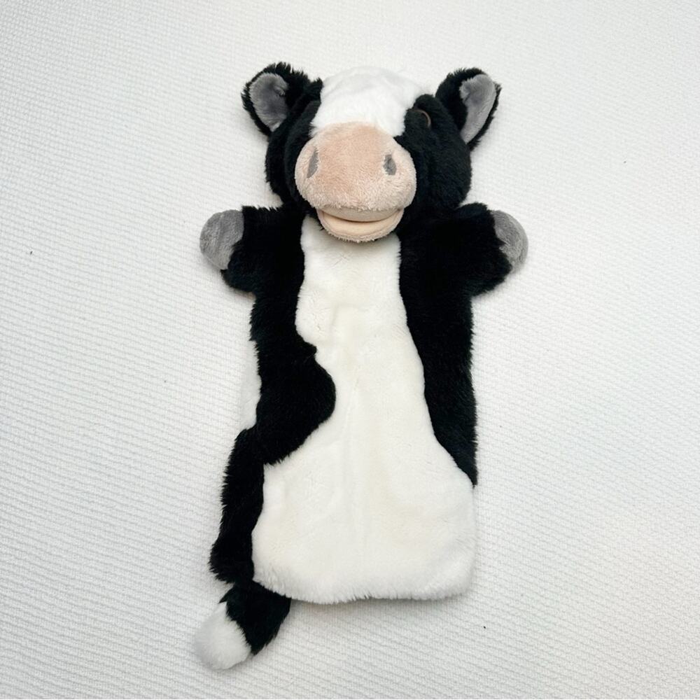 The Puppet Company Cow Puppet Black White CUTE Plush